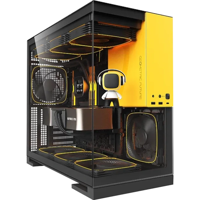 Компьютерный корпус Geometric Future Model 5 ARGB Black Yellow with fans (1AM5WKBY01100) купить! 