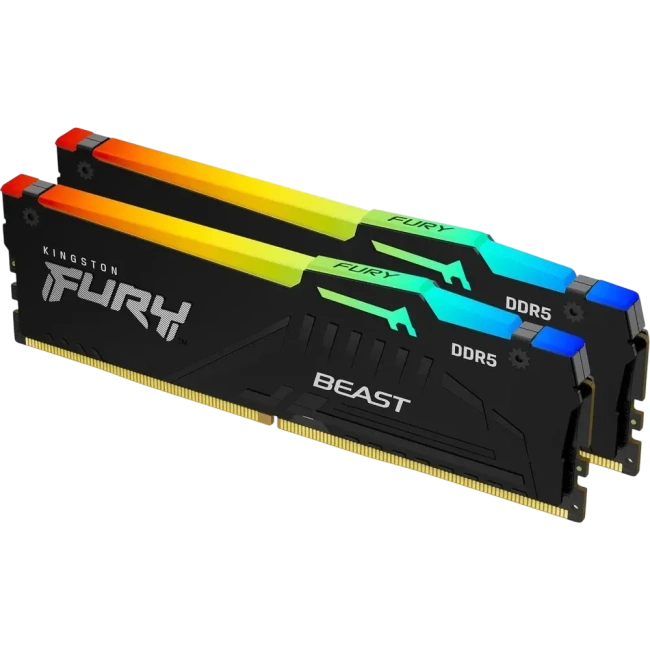 Оперативная память 64 Gb 6000 MHz Kingston FURY Beast RGB Black (KF560C36BBE2AK2-64) купить! 