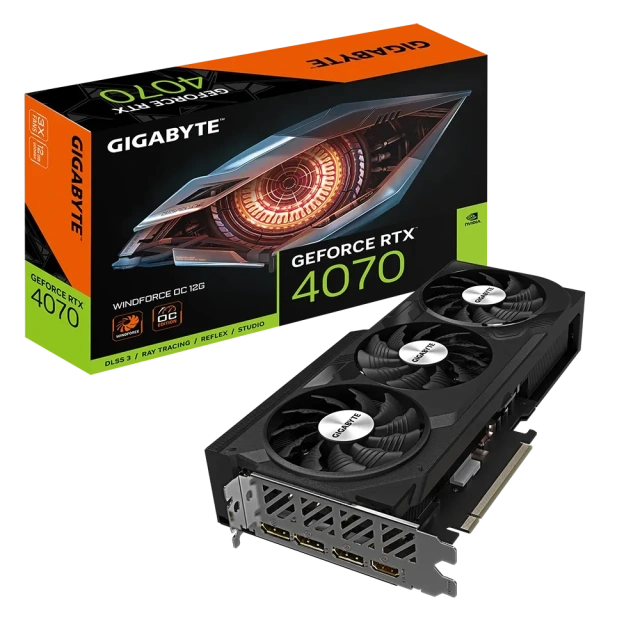 Видеокарта GIGABYTE GeForce RTX 4070 WINDFORCE OC 12G (GV-N4070WF3OC-12GD) купить! 