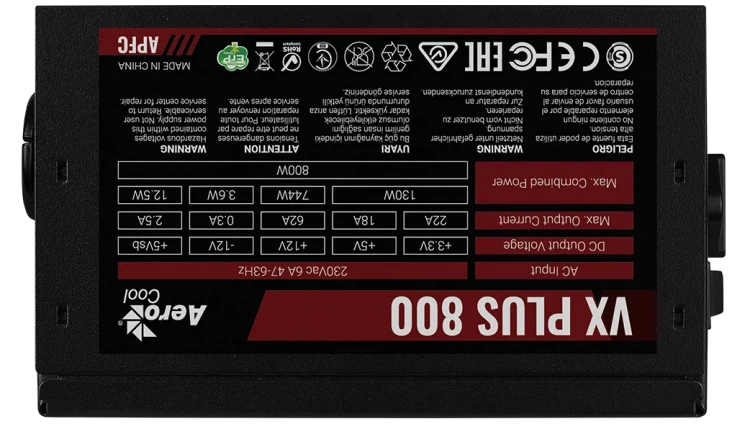 Блок питания 800W AeroCool VX-800 PLUS (VX-800 PLUS) купить! 