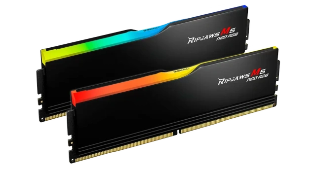 Оперативная память DDR5 32 Gb 6000 MHz G.Skill RIPJAWS M5 NEO RGB Black (F5-6000J3636F16GX2-RM5NRK) купить! 