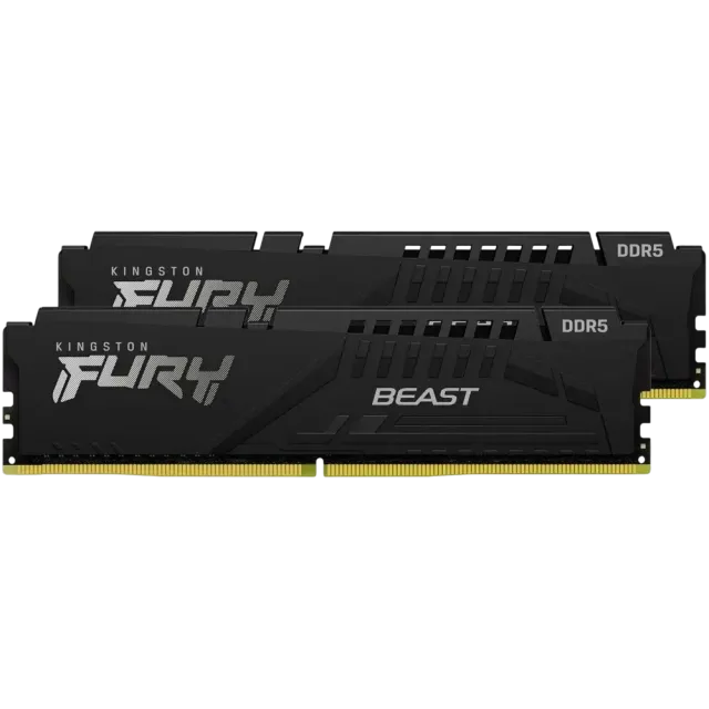 Оперативная память DDR5 32Gb 6400MHz Kingston Fury Beast (KF564C32BBK2-32) (2x16Gb KIT) купить! 
