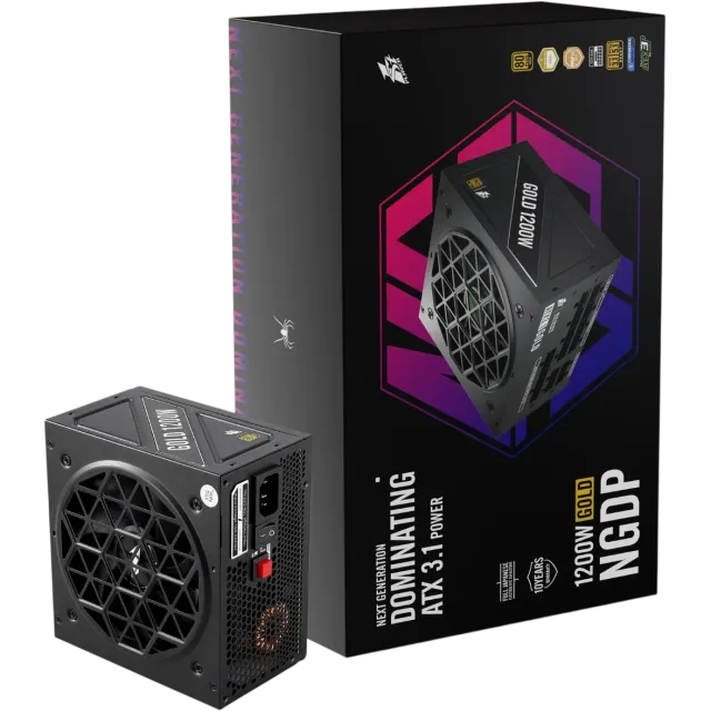 Блок питания 1STPLAYER 1200W NGDP GOLD Black (HA-1200BA4) 16 Pin (PCIe 5.1 Connector Cable Details) купить! 