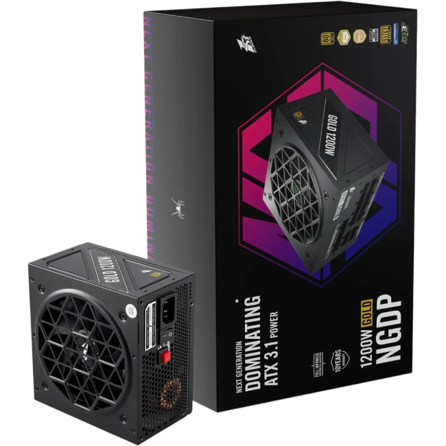 Блок питания 1STPLAYER 1200W NGDP GOLD Black (HA-1200BA4) 16 Pin (PCIe 5.1 Connector Cable Details) купить! 