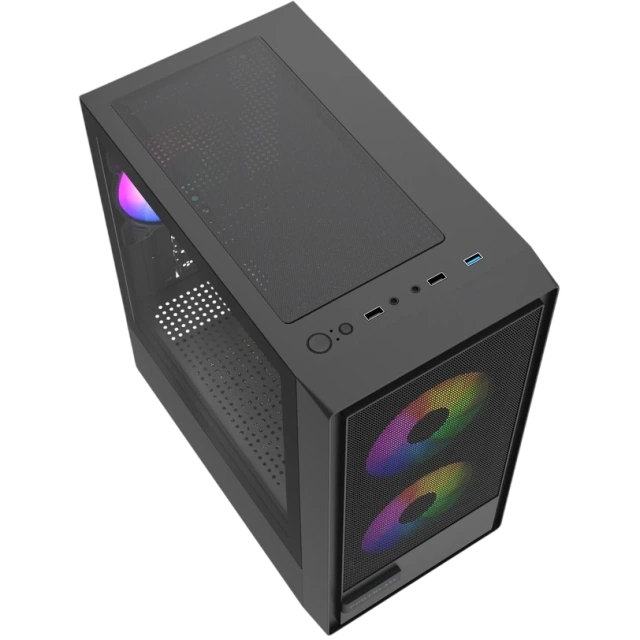 Компьютерный корпус Powercase Mistral SM02 TG FRGB Black (CMMSM02B-L3) купить! 