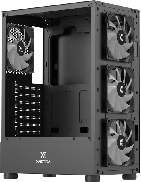 Компьютерный корпус XASTRA A301 4FRGB Black (A301-BK-FC120FRGB-4F-GL) купить! 