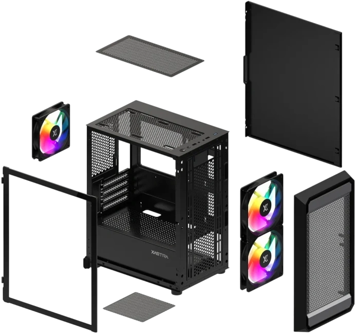 Компьютерный корпус XASTRA A303M 3ARGB Black (A303M-2FC14A-1FC12A-D) купить! 