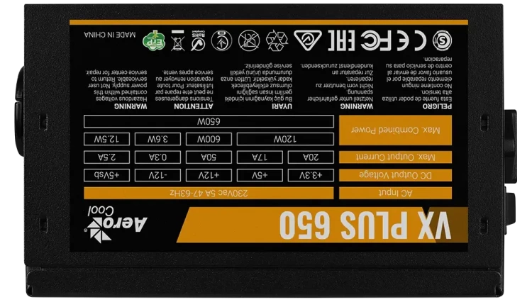 Блок питания 650W Aerocool VX PLUS купить! 