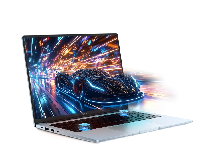 Ноутбук HONOR MagicBook X14 Plus 2025 (Core 5 220H/14"/2880x1800/32Gb/4Тб/Win 11 Home) Синий - фото