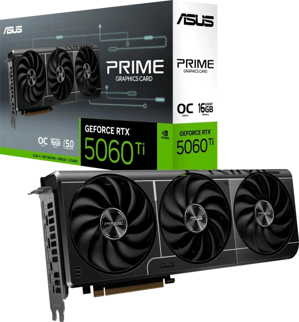 Видеокарта ASUS GeForce RTX 5060 Ti PRIME OC (PRIME-RTX5060TI-O16G), Retail купить! 