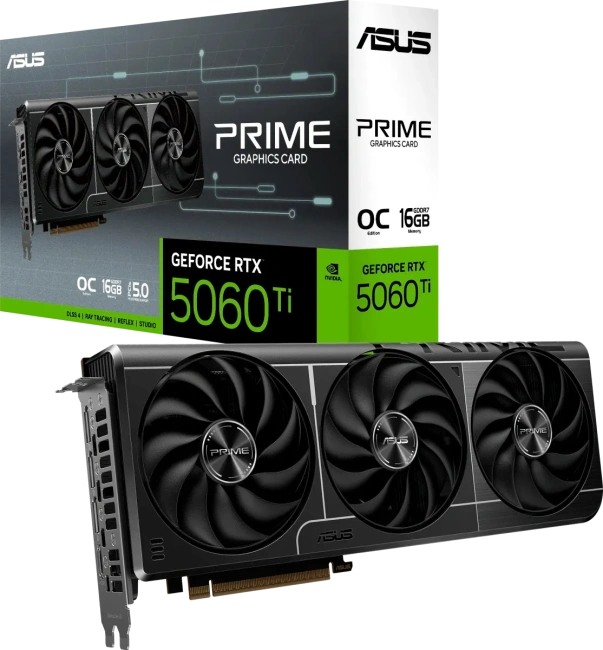 Видеокарта ASUS GeForce RTX 5060 Ti PRIME OC (PRIME-RTX5060TI-O16G), Retail купить! 