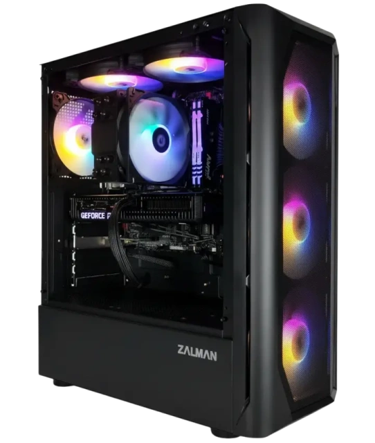 Игровой компьютер 991940 (Core i5-14400F 2.5 ГГц/Intel B760/32 ГБ DDR5 6.0 ГГц/1024 SSD/RTX 5060 Ti 8 ГБ/Wi-Fi/650W/Zalman N4) - купить по выгодной цене!