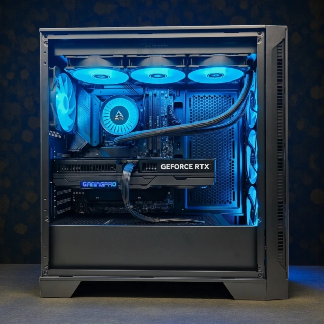 Игровой компьютер 990490 (Ryzen 9 5950X 3,4 ГГц/AMD B550/32 ГБ 3,2 ГГц/1024 ГБ SSD/RTX 5070 12 ГБ/Wi-Fi/750W/MSI MAG FORGE 320R AirFlow TG ARGB) - купить по выгодной цене!
