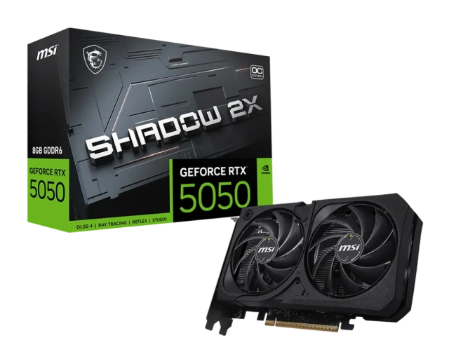 Видеокарта MSI GeForce RTX 5050 8G SHADOW 2X OC (G5050-8S2C) купить! 