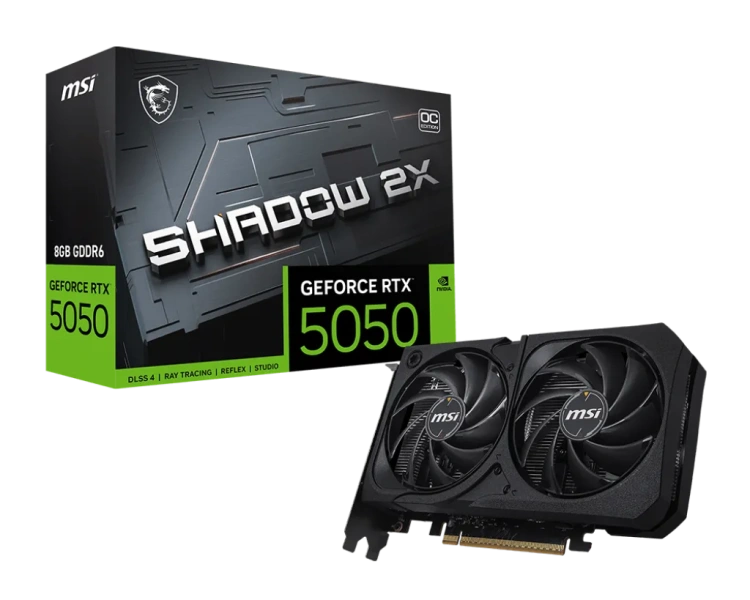 Видеокарта MSI GeForce RTX 5050 8G SHADOW 2X OC (G5050-8S2C) купить! 