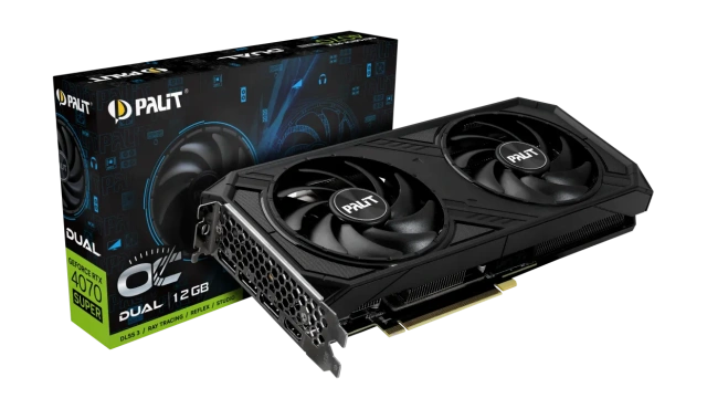Видеокарта Palit GeForce RTX 4070 Super 12Gb Dual OC (NED407SS19K9-1043D), Retail купить! 