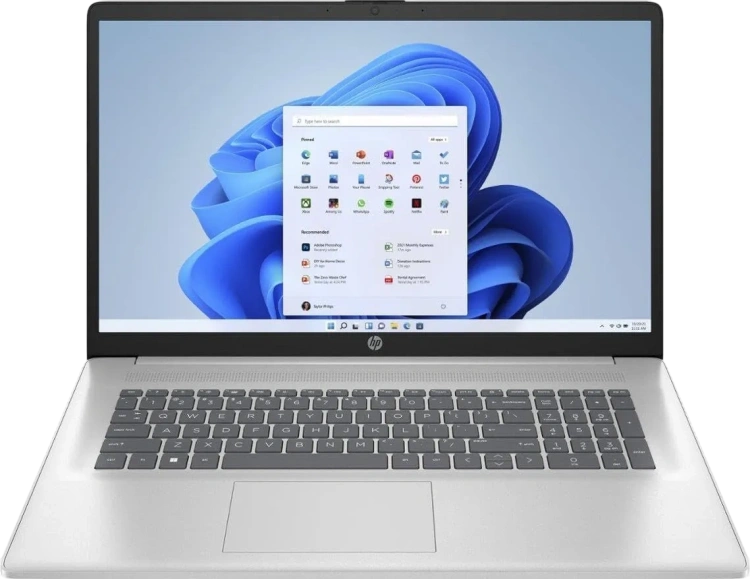 Ноутбук HP 17-cp3322nr (AMD Ryzen 5 7430U/17.3" 1920x1080/64Gb/1Tb SSDAMD Radeon Graphics/Wi-Fi/BT/Win 11 Pro) Silver - фото