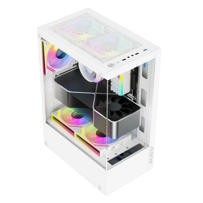 Компьютерный корпус ALSEYE Spider-W (5 fans ARGB) TG White купить! 