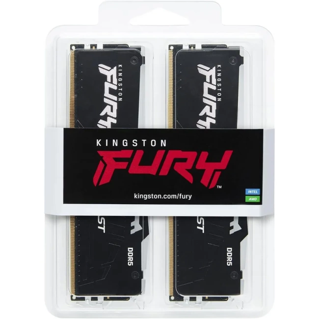 Оперативная память DDR5 16 Gb 5600 MHz Kingston FURY Beast RGB AMD Black (KF556C36BBEAK2-16) купить! 
