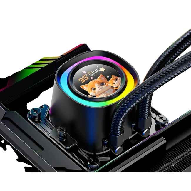 Система водяного охлаждения ID-COOLING FX360 LCD PE ARGB Black купить! 