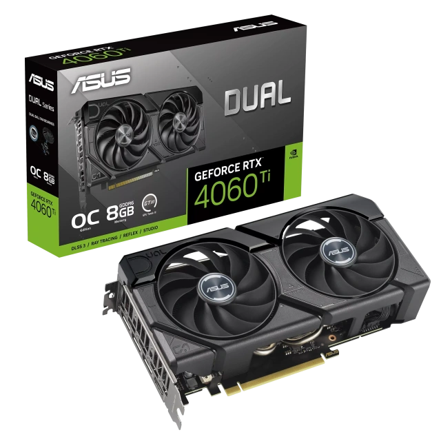 Видеокарта ASUS GeForce RTX 4060 Ti EVO OC 8Gb (DUAL-RTX4060TI-O8G-EVO), Retail купить! 