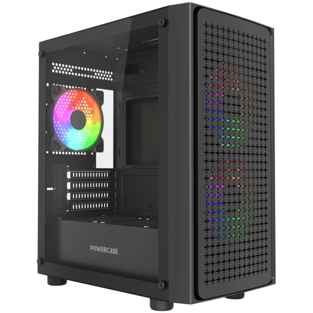 Компьютерный корпус Powercase Mistral Micro EM20 TG FRGB Black (CMMEM20B-L3) купить! 