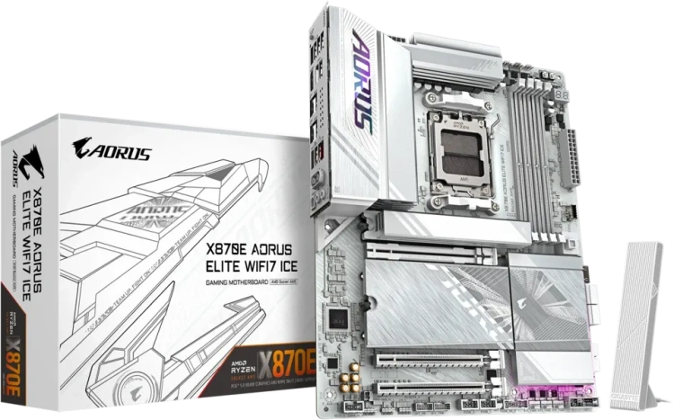 Материнская плата Gigabyte X870E AORUS ELITE WIFI7 ICE купить! 