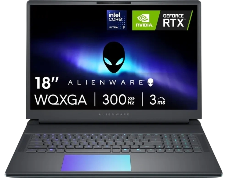 Ноутбук Alienware 18 Area-51 (Core Ultra 9 275HX/18" 2560x1600/32Gb/2Tb SSD/NVIDIA GeForce RTX 5070 Ti 12Gb/Win 11 Home) Liquid Teal - фото