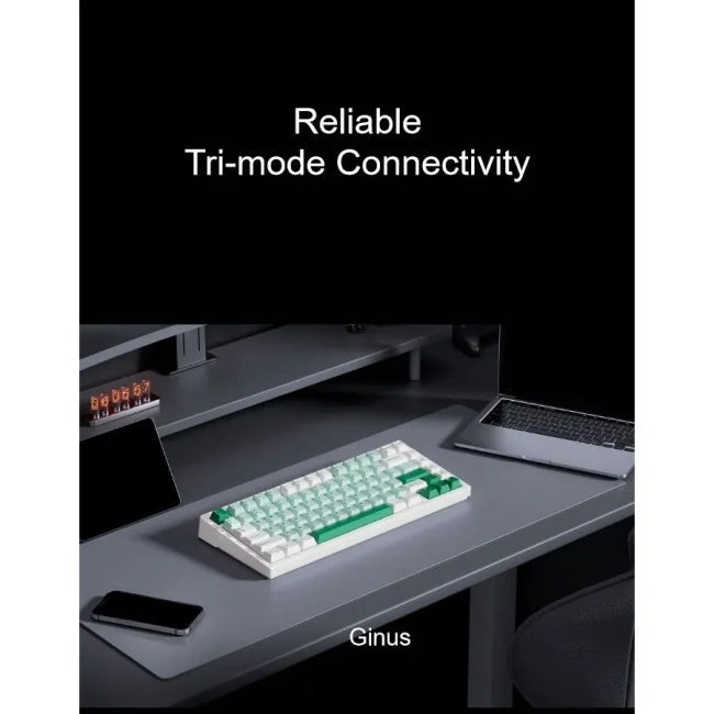 Фото - Механическая беспроводная клавиатура MCHOSE G75 PRO цвет-градиент фиолетовый, русская раскладка