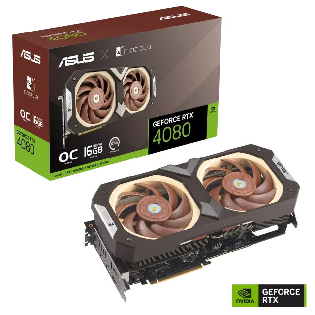 Видеокарта ASUS GeForce RTX 4080 16GB Noctua OC Edition (RTX 4080-O16G-NOCTUA), Retail купить! 
