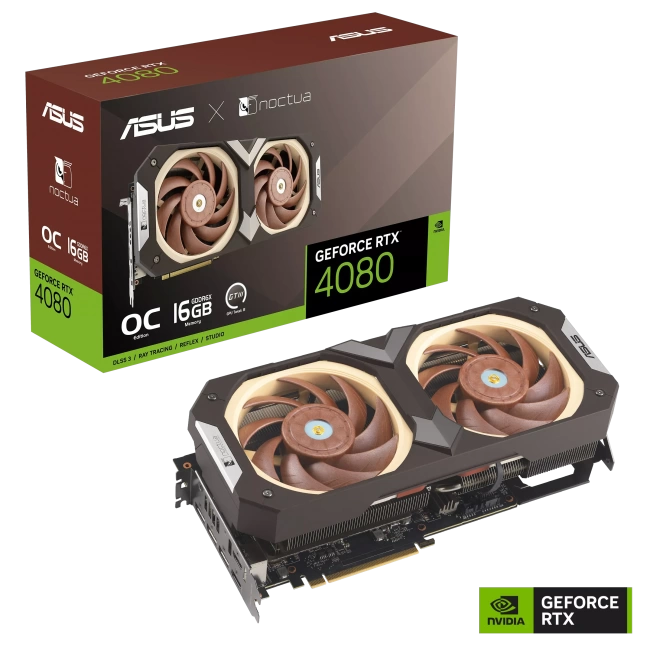 Видеокарта ASUS GeForce RTX 4080 16GB Noctua OC Edition (RTX 4080-O16G-NOCTUA), Retail купить! 