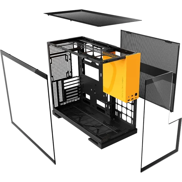 Компьютерный корпус Geometric Future Model 5 ARGB Black Yellow with fans (1AM5WKBY01100) купить! 