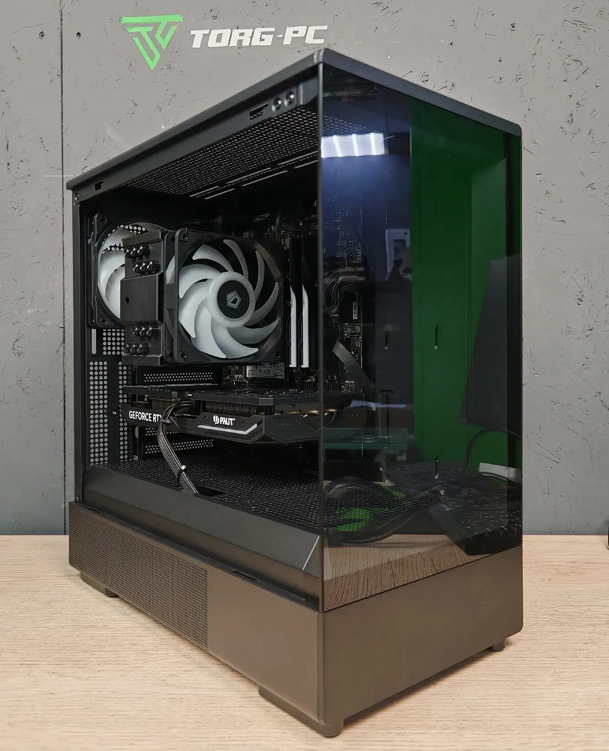 Игровой компьютер 990480 (Ryzen 7 5700X  3 ГГц/AMD B550/32 ГБ 3,2 ГГц/1024 ГБ SSD/RTX 4060 Ti 8 ГБ/Wi-Fi/650W/1STPLAYER TRILOBITE T3 ARGB Black TG Black)