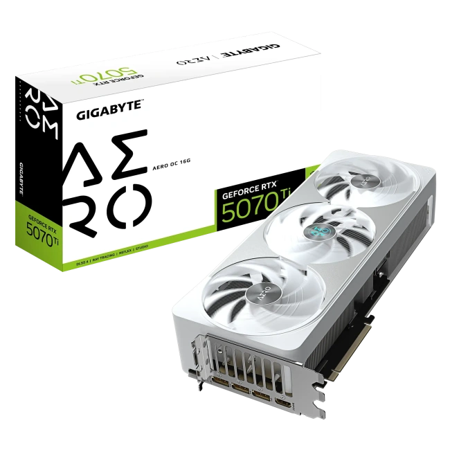 Видеокарта Gigabyte GeForce RTX 5070 Ti AERO OC 16Gb (GV-N507TAERO OC-16GD), Retail купить! 