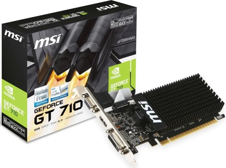 Видеокарта GeForce GT710 MSI 2Gb (GT 710 2GD3H LP) купить! 