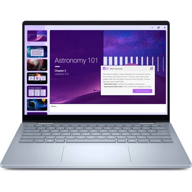 Ноутбук Dell 14 Plus 2-in-1 DB04250 (Ultra 7 256V/14" 1920x1200 Touch/16Gb/1Tb SSD/Win 11 Home) Ice Blue - фото