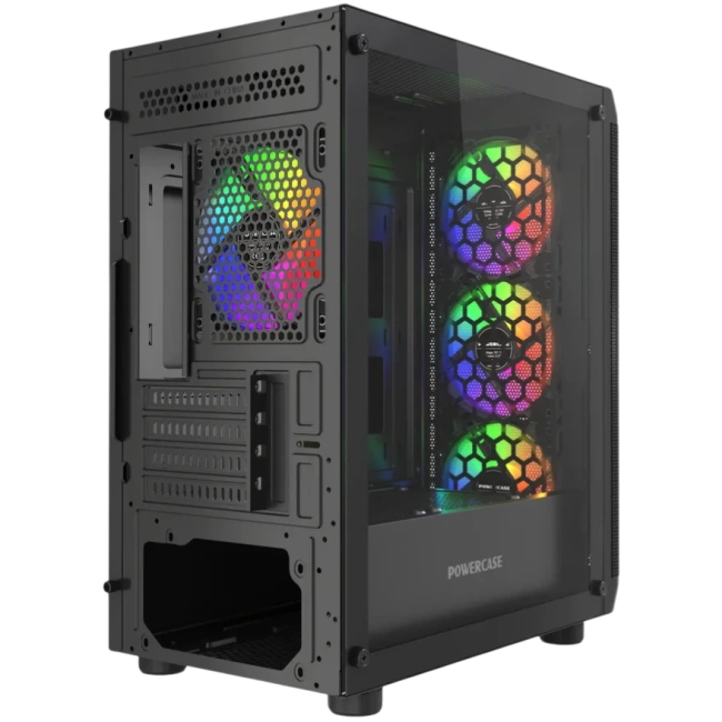 Компьютерный корпус Powercase Mistral Micro EM22 TG FRGB Black (CMMEM22B-L4) купить! 