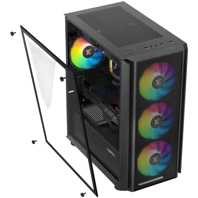 Компьютерный корпус XASTRA A402M 4ARGB-C6 TG Black (A402M-4FC12A-BK-C6) купить! 