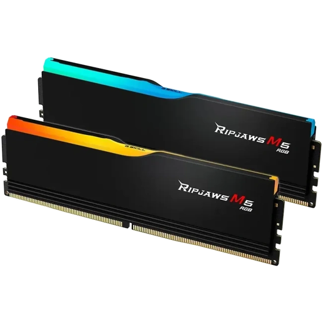 Оперативная память DDR5 64 Gb 6400 MHz G.Skill RIPJAWS M5 RGB Black (F5-6400J3239G32GX2-RM5RK) купить! 