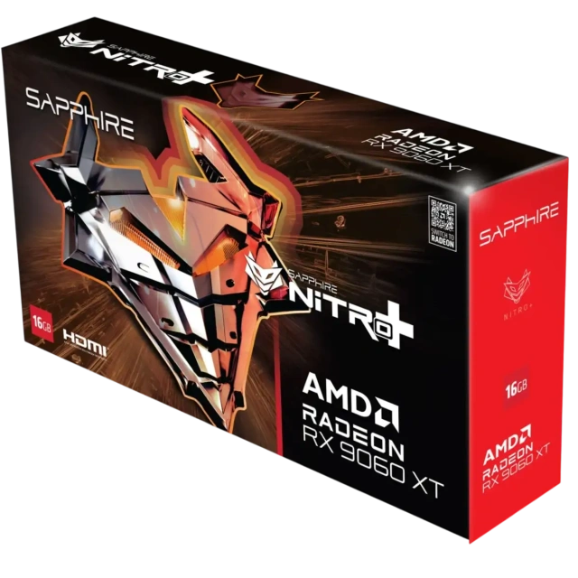Видеокарта Sapphire Radeon RX 9060 XT Nitro+ OC 16GB (11350-01-20G) купить! 
