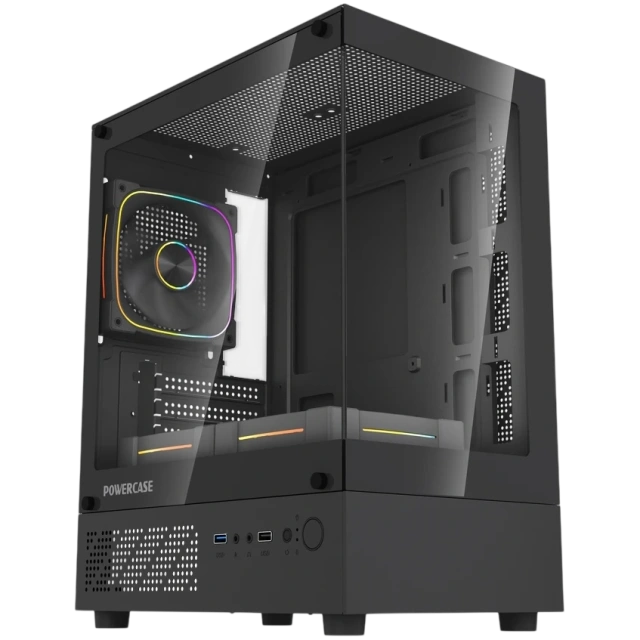 Компьютерный корпус Powercase Vision Micro M1 TG ARGB Black (CVMM1B-A3) купить! 