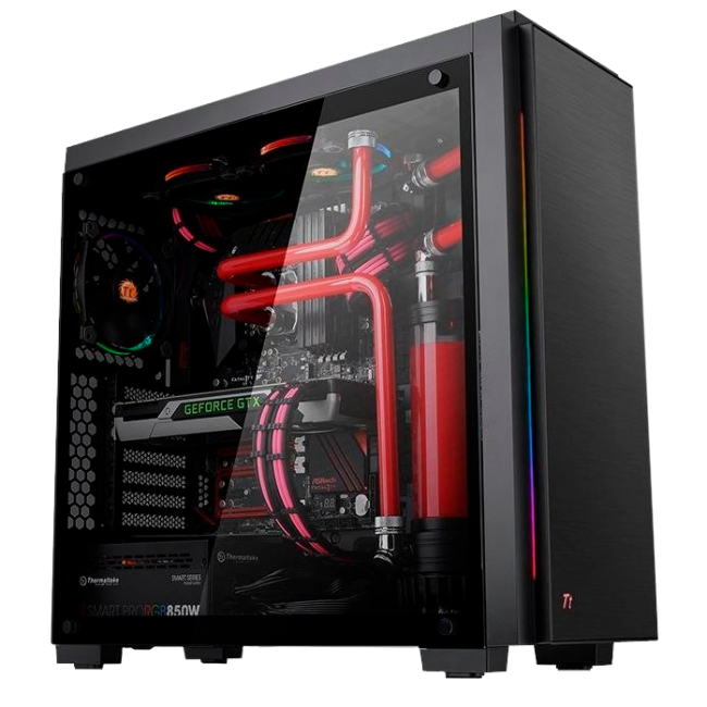 Компьютерный корпус Thermaltake Versa C23 Tempered Glass RGB Edition [CA-1H7-00M1WN-00] черный купить! 