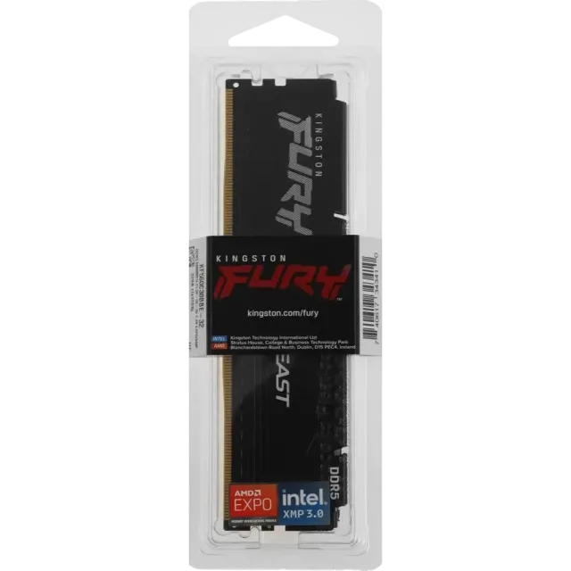 Оперативная память 32 Gb 6000 MHz Kingston FURY Beast Black (KF560C30BBE-32) купить! 