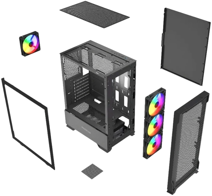 Компьютерный корпус Powercase Mistral AZ4B ARGB TG Black (CMAZB-A4) купить! 