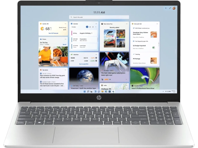 Ноутбук HP 15-fc0018nq (AMD Ryzen 5 7520U/15.6" 1920x1080/16Gb/1024Gb SSD/AMD Radeon 610M/Win 11 Pro) Silver - фото
