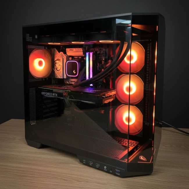 Игровой компьютер 989788 (Ryzen 9 9950X 4,3 ГГц/AMD B850/32 ГБ DDR5 6 ГГц/1024 ГБ SSD/RX 9070 XT 16 ГБ/Wi-Fi/1000W/MSI MAG Pano 100R PZ Black) - купить по выгодной цене!