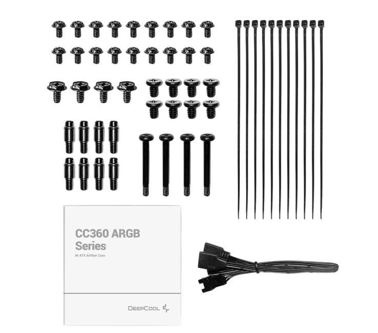 Компьютерный корпус Deepcool CC360 TG WH ARGB White (R-CC360-BKAPM3-G-1) купить! 