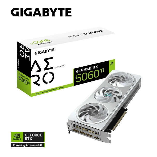 Видеокарта Gigabyte RTX 5060 Ti AERO OC 16G (GV-N506TAERO OC-16GD), Retail купить! 