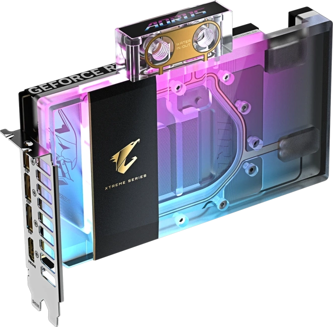 Видеокарта Gigabyte GeForce RTX 5080 AORUS XTREME WATERFORCE WB OC 16Gb (GV-N5080AORUSX WB-16GD) купить! 