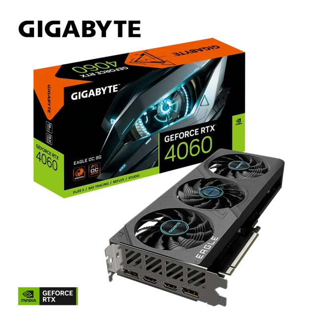 Видеокарта GIGABYTE GeForce RTX 4060 Eagle OC (GV-N4060EAGLE OC-8GD), Retail купить! 